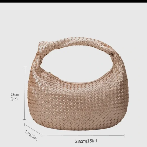 Melie Bianco Large Brigitte Black Raffia Shoulder Bag - Picture 5 of 7